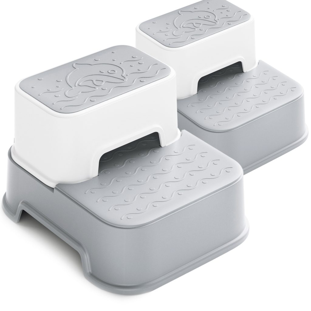 2 Step Stool for Kids (2 Packs),Toddler Stool for Bathroom Sink,Potty Training